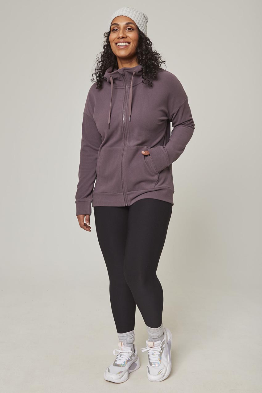 Women’s Cozy Full-Zip Velour Hoodie