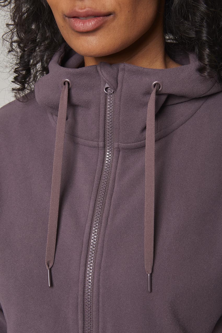 Women s Cozy Full Zip Velour Hoodie Mondetta