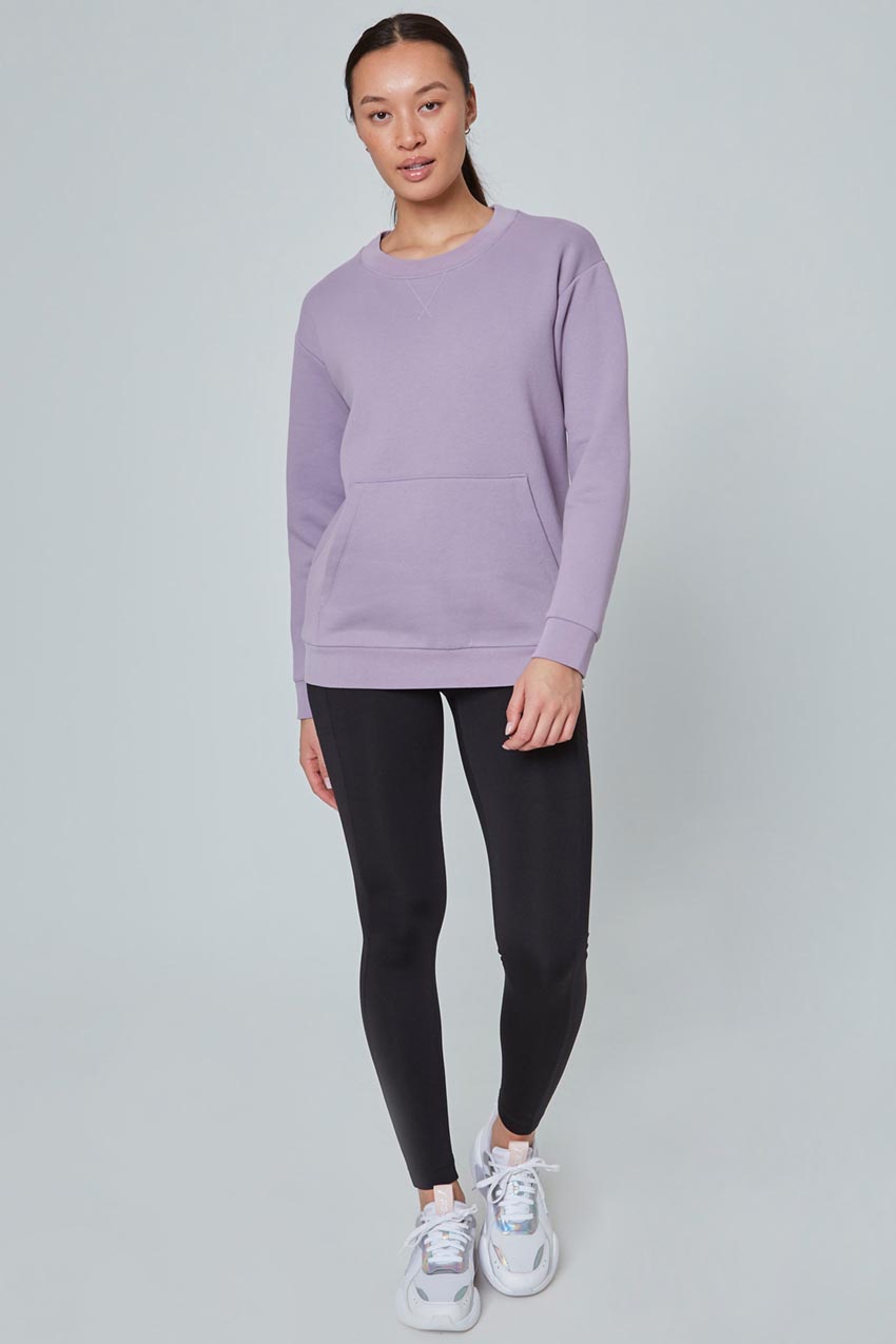 Womens Fleece Crew Neck Top