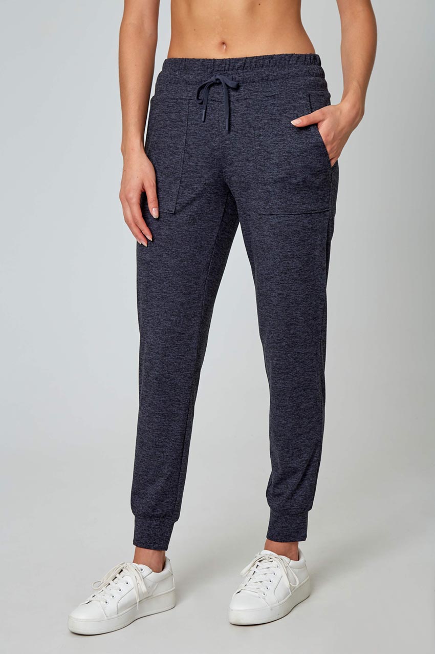 Mondetta Women’s Melange Peached Jogger in India Ink Melange