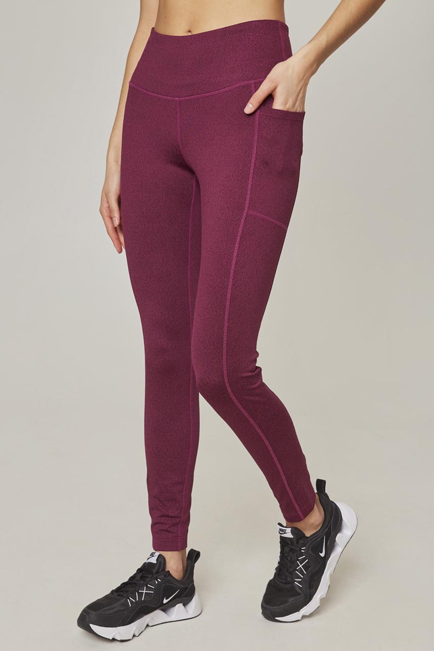 Mondetta Women's Cold Gear Legging in Potent Purple Combo