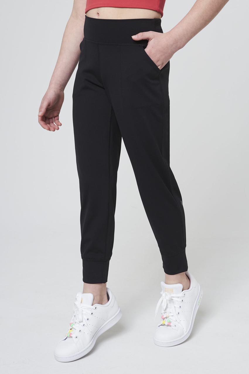 MPG Sport Vital Front Pocket Girls Jogger  in Black