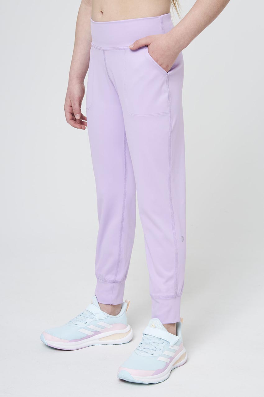 MPG Sport Vital Front Pocket Girls Jogger  in Crocus Petal