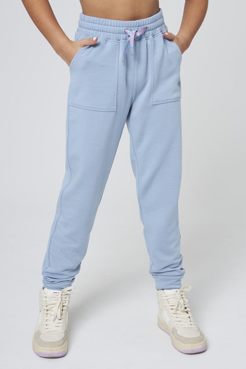 MPG Sport Serene Slim Leg Girls Jogger  in Ashley Blue