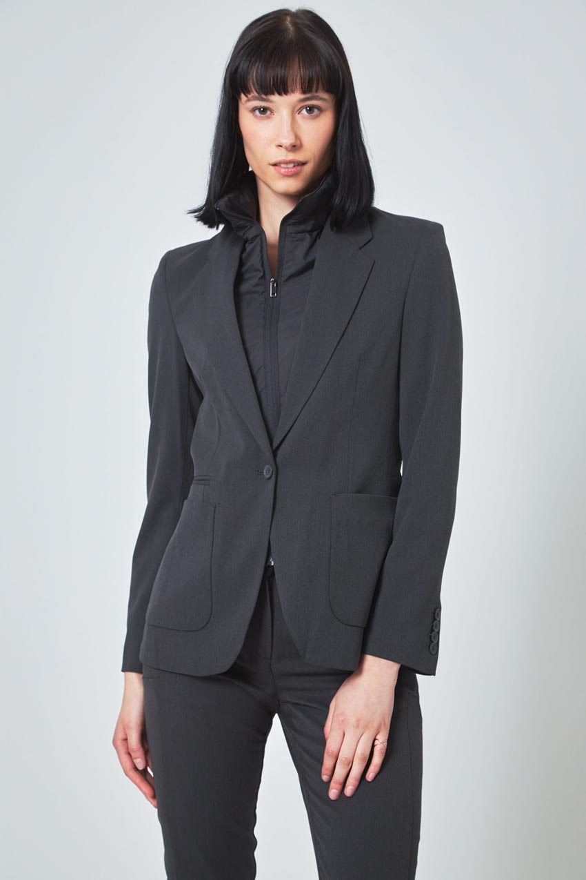 Visionary Twill Blazer With Removable Fooler