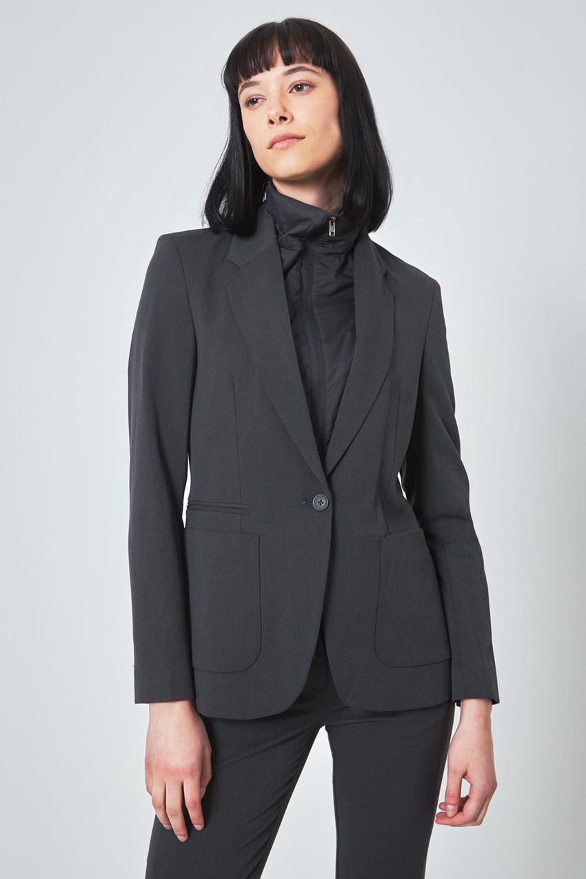 Visionary Twill Blazer With Removable Fooler