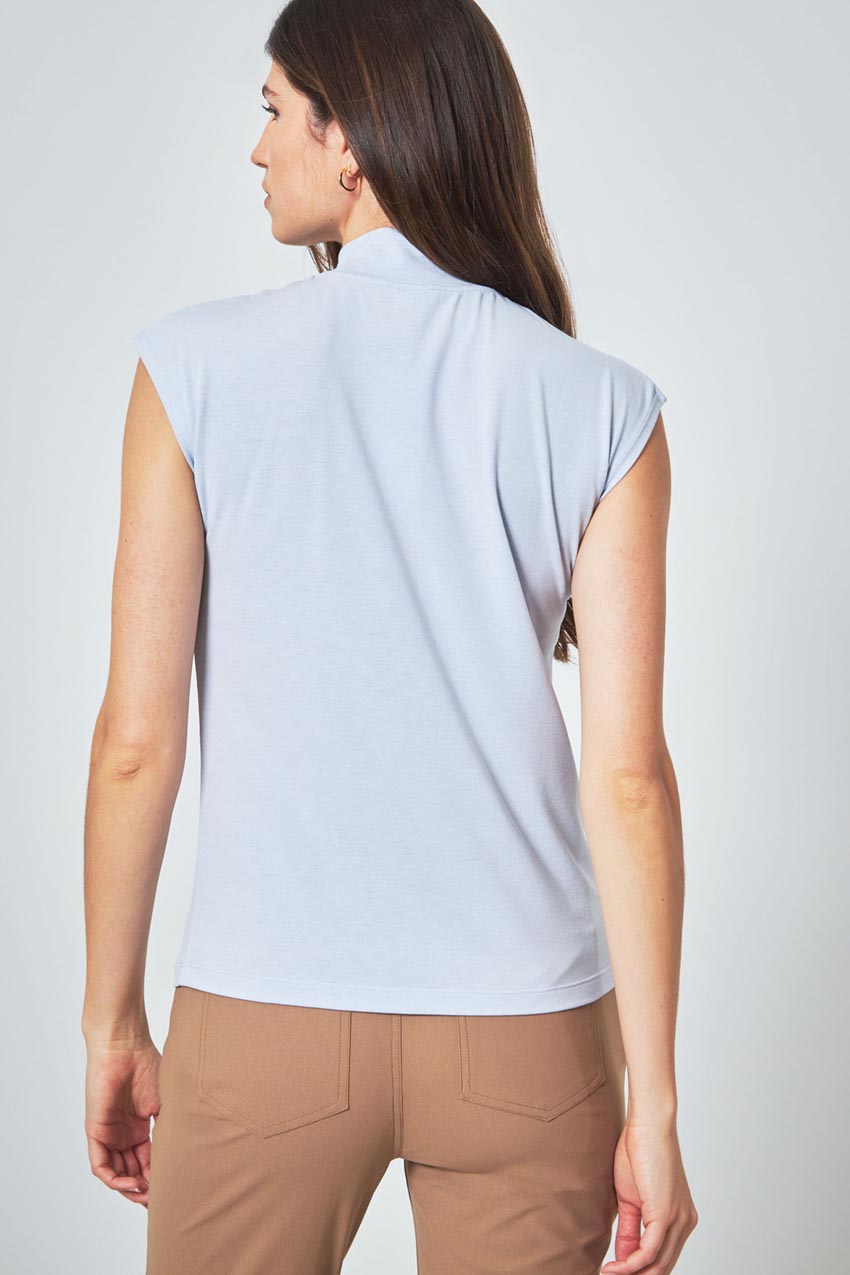 Expression Sleeveless Mock Neck Top