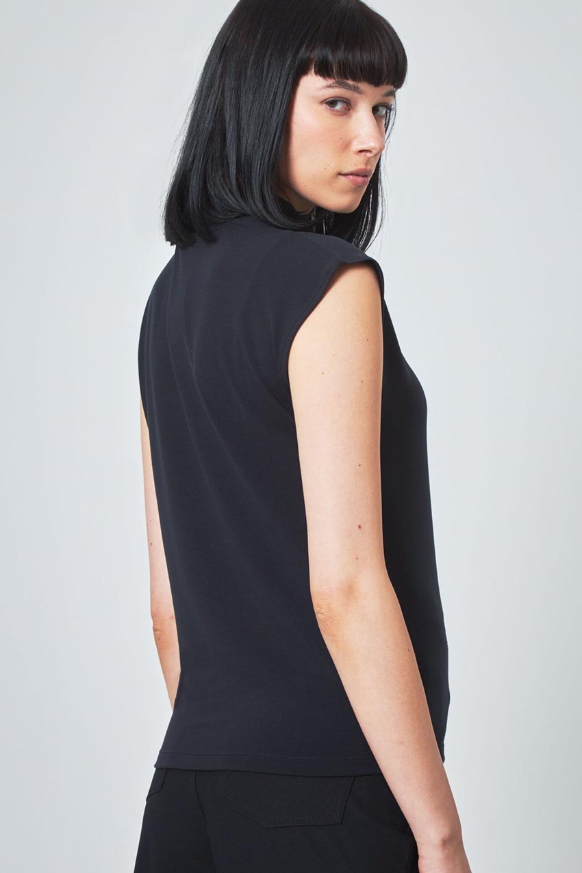 Expression Sleeveless Mock Neck Top