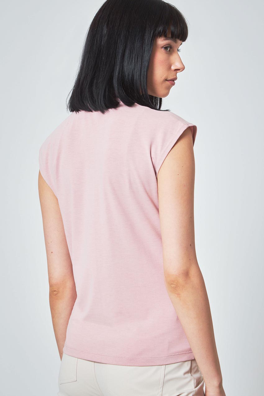 Expression Sleeveless Mock Neck Top