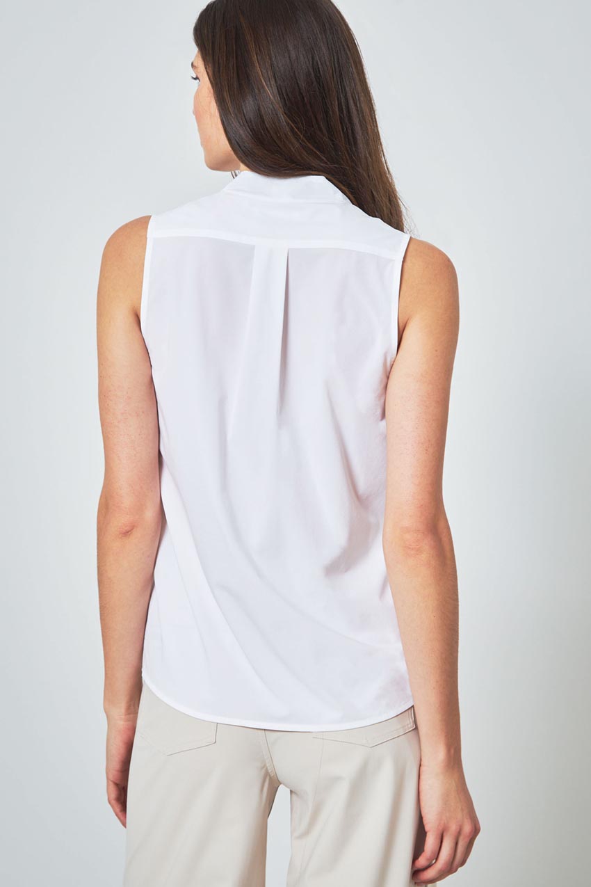 Resource Sleeveless V-Neck Blouse with Pleats