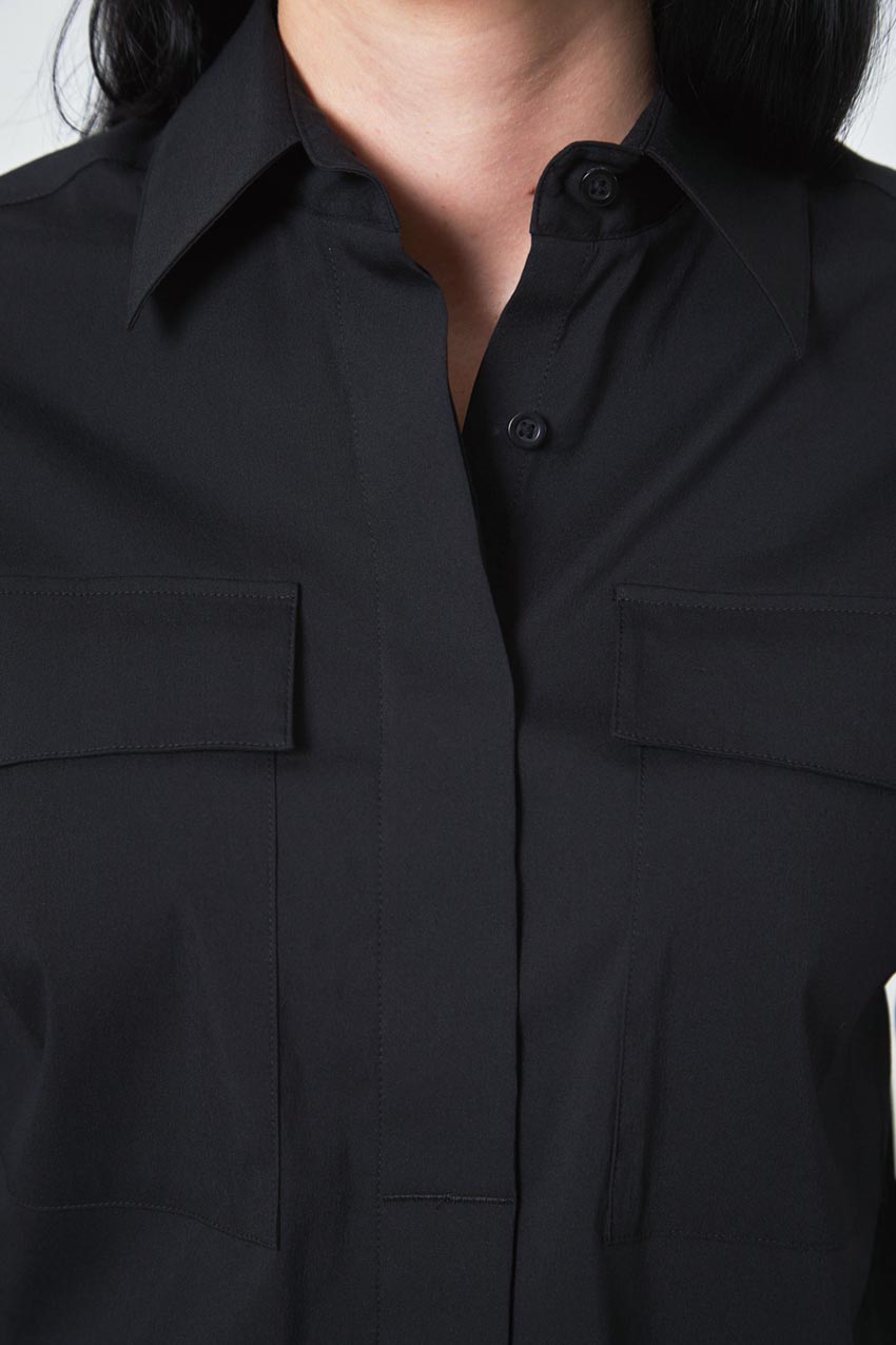 Suitable Cropped Shirt with Pockets