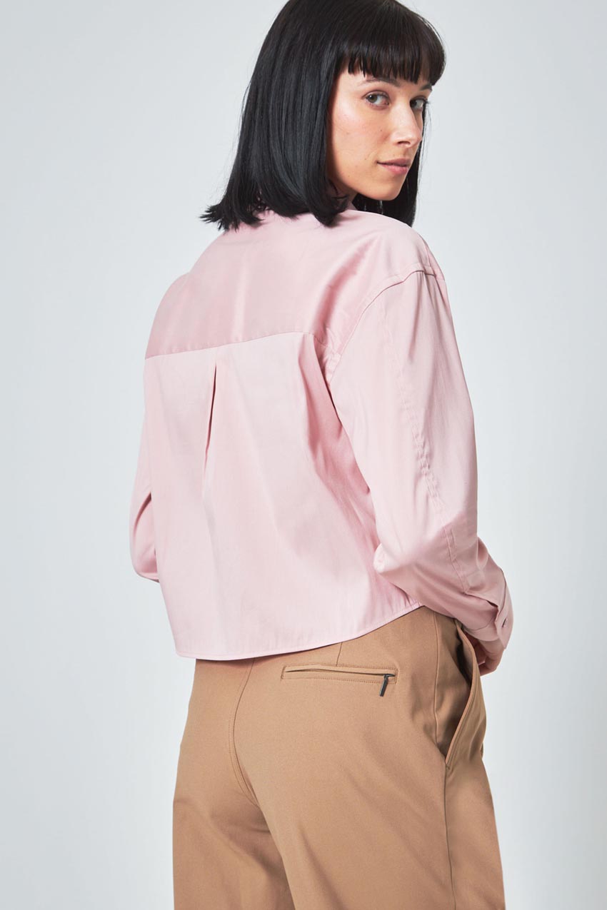 Suitable Cropped Shirt with Pockets