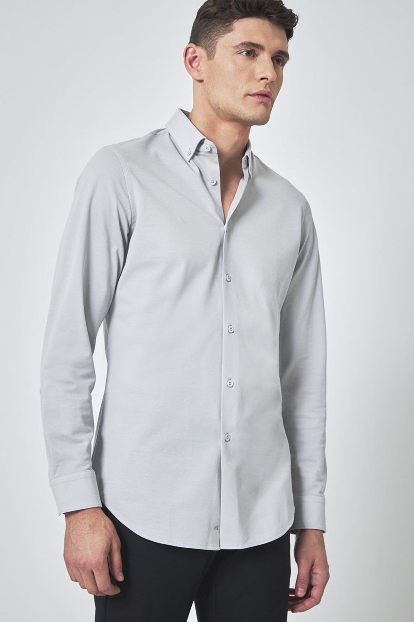 Modern Ambition Interview FlexPique Knit Standard-Fit Shirt in Micro Chip