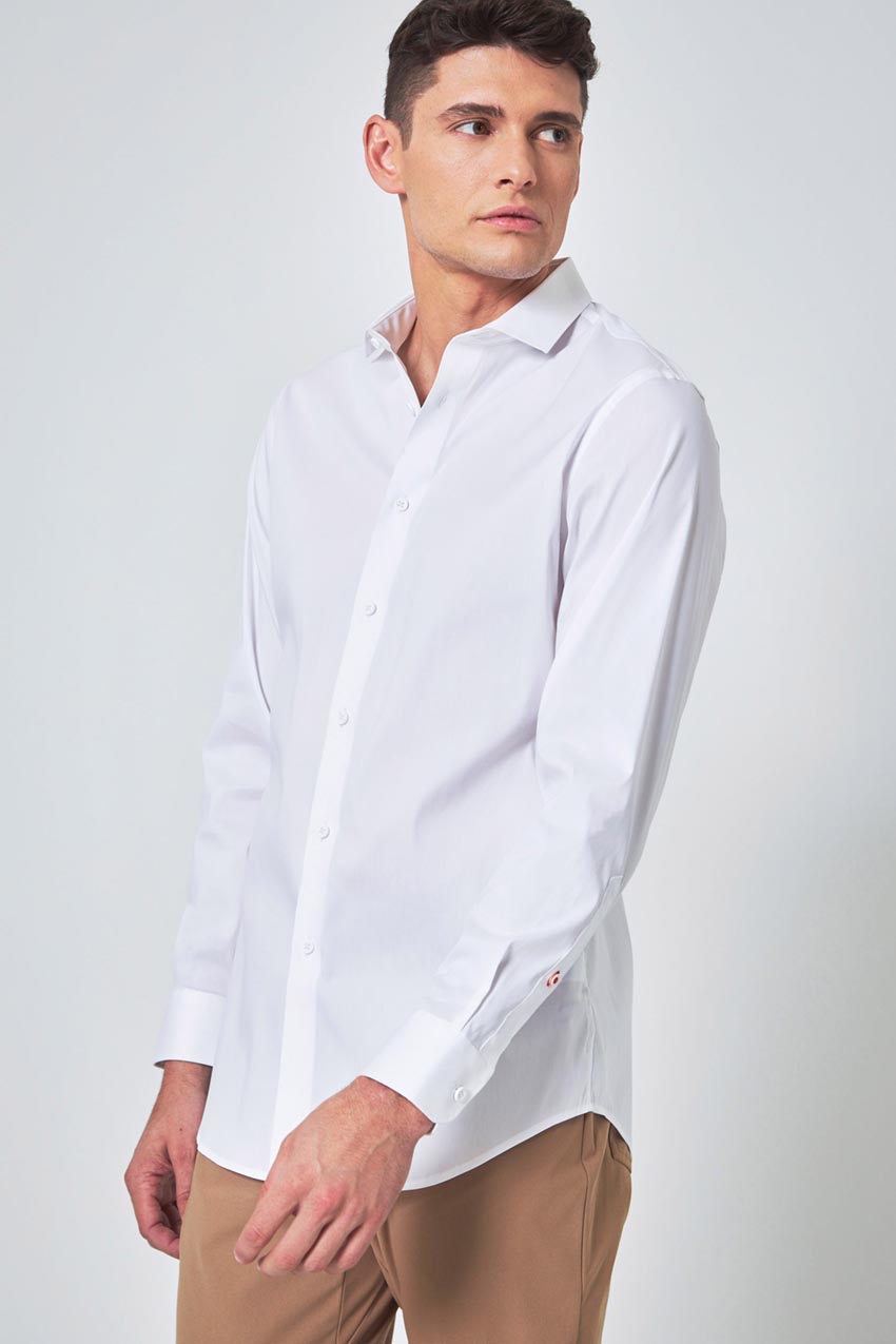 PerformLuxe Cotton Nylon Poplin Standard-Fit Shirt