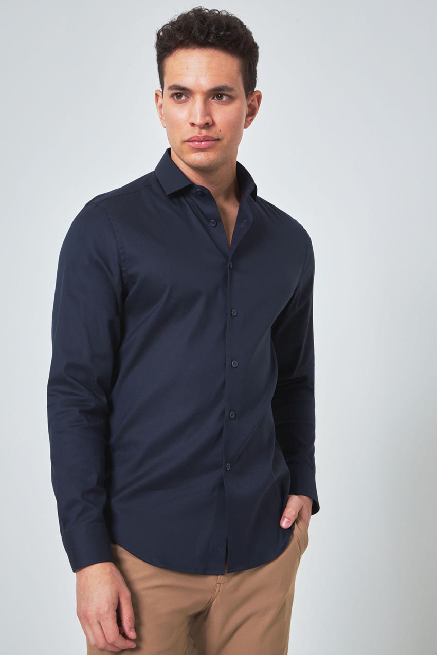 PerformLuxe Cotton Nylon Twill Slim-Fit Shirt