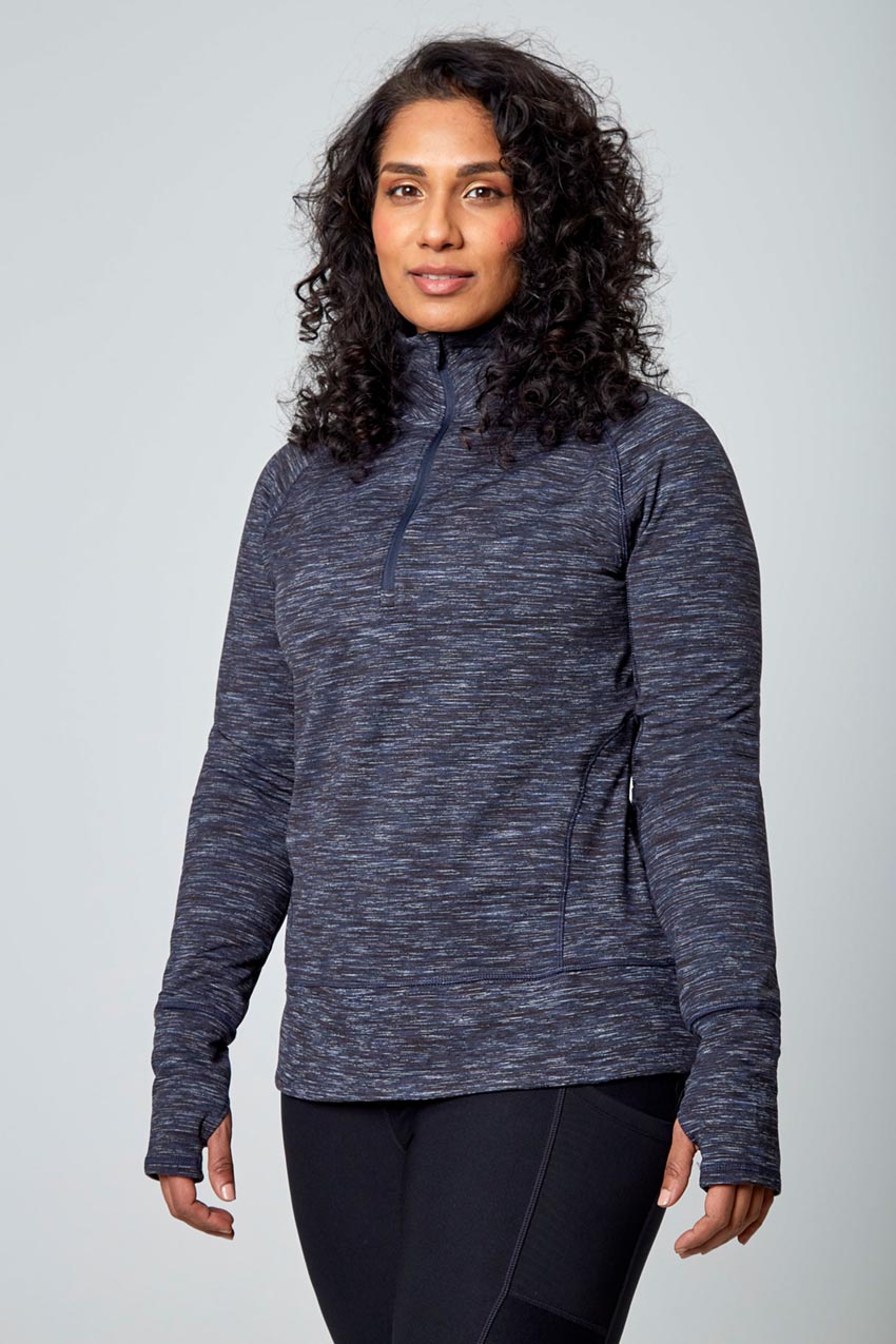 Space Dye Jacquard Half Zip