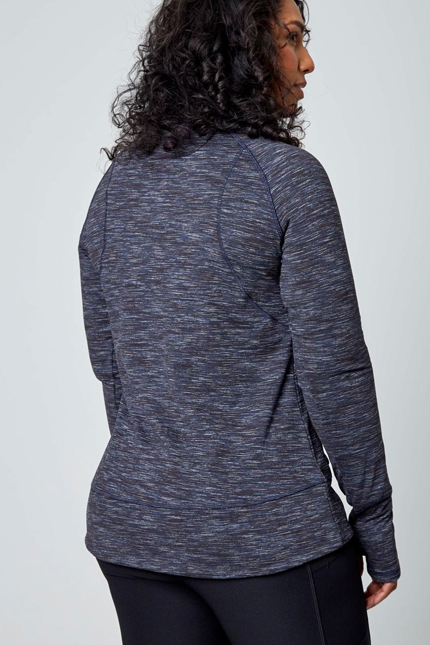 Space Dye Jacquard Half Zip