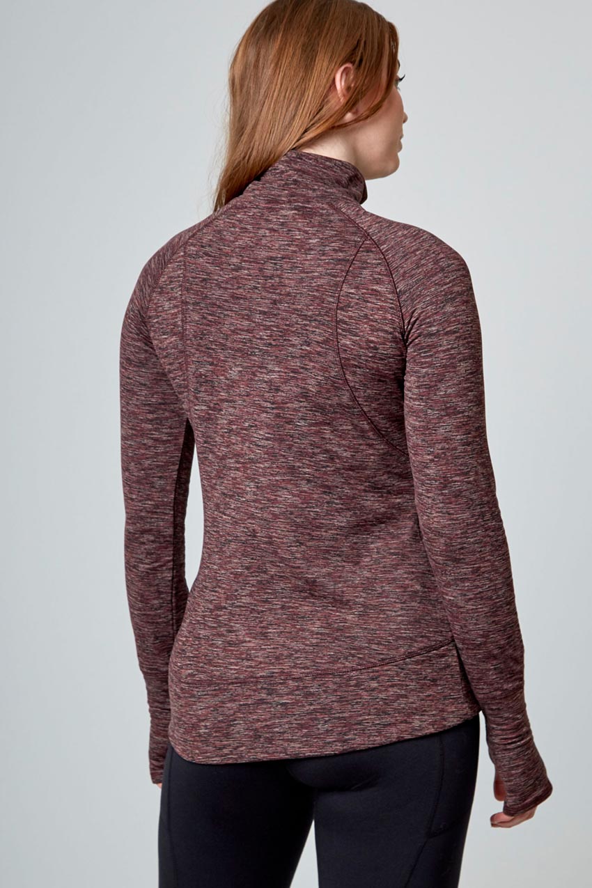 Space Dye Jacquard Half Zip