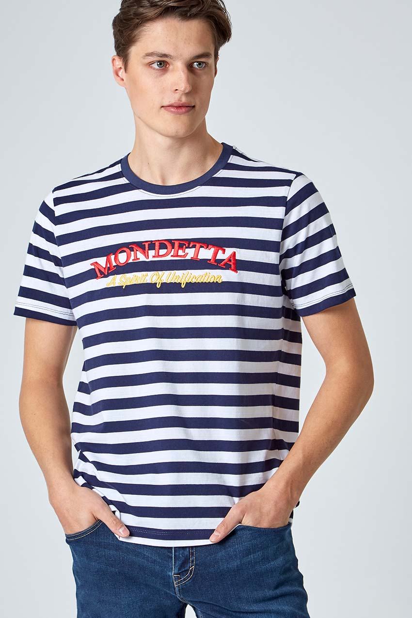 Chase Striped Logo Tee