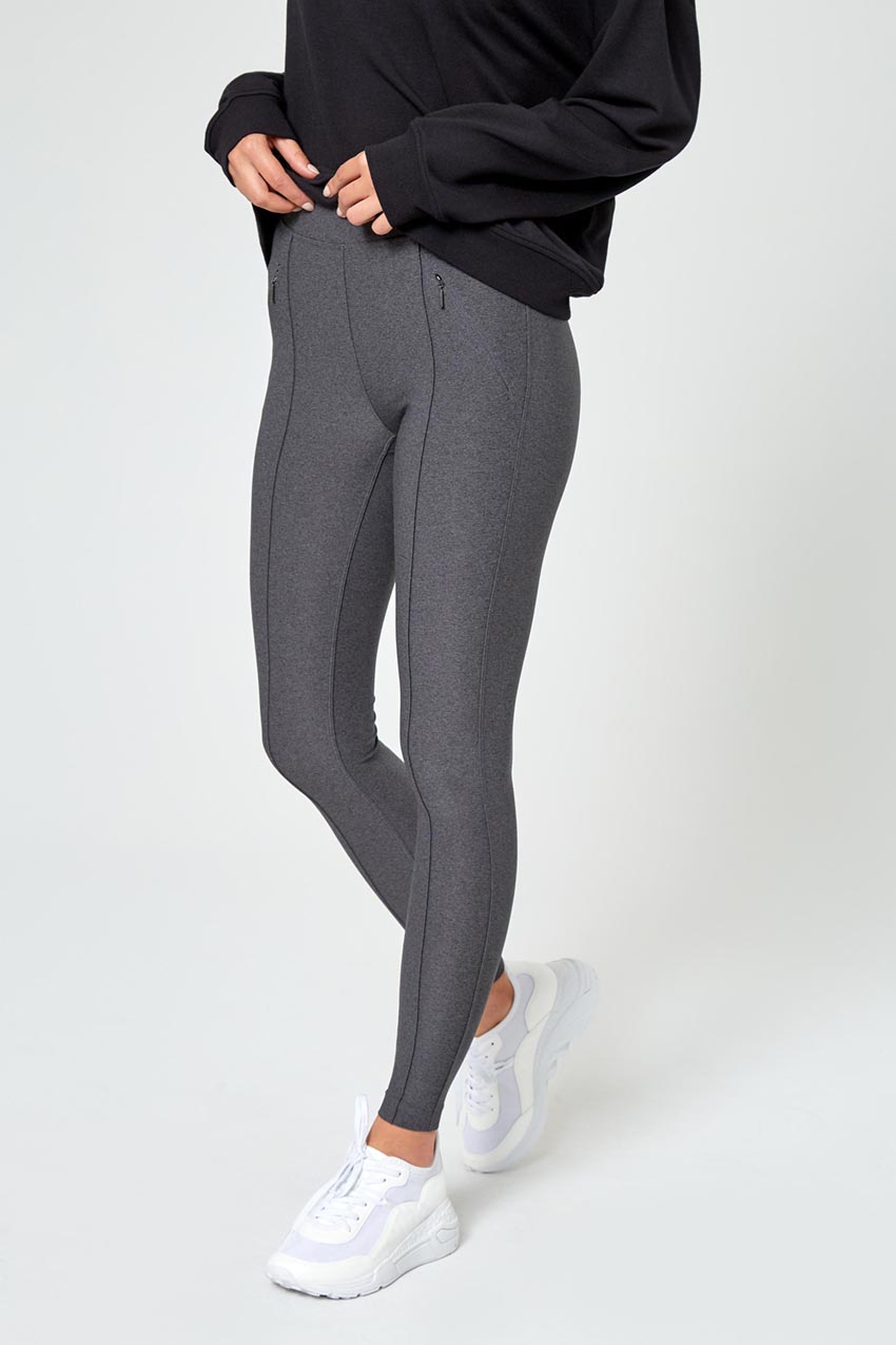 Modern Ambition work-ready women's Distinctive Sustainable Mid-Rise Skinny Pant in Htr Charcoal