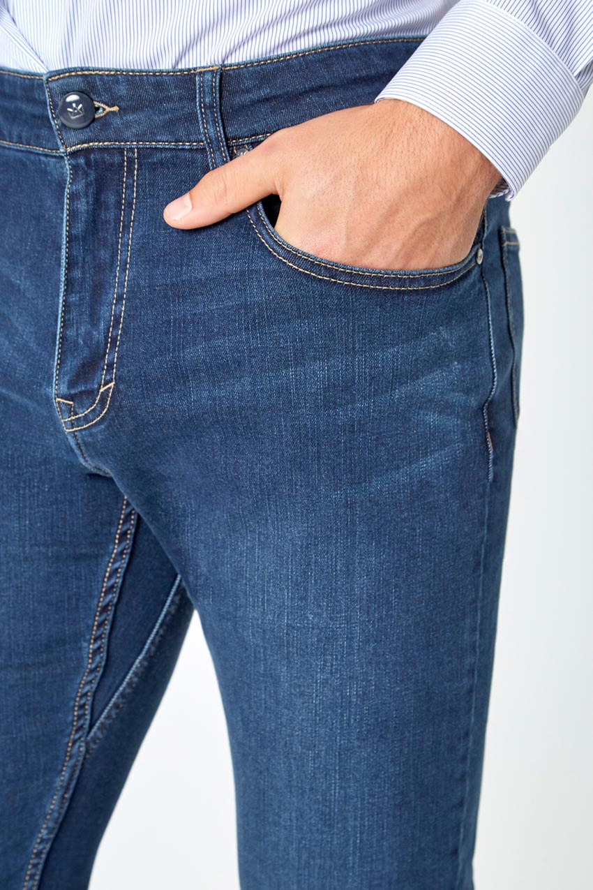 PerformFit Navigate Slim Washed Indigo Jeans