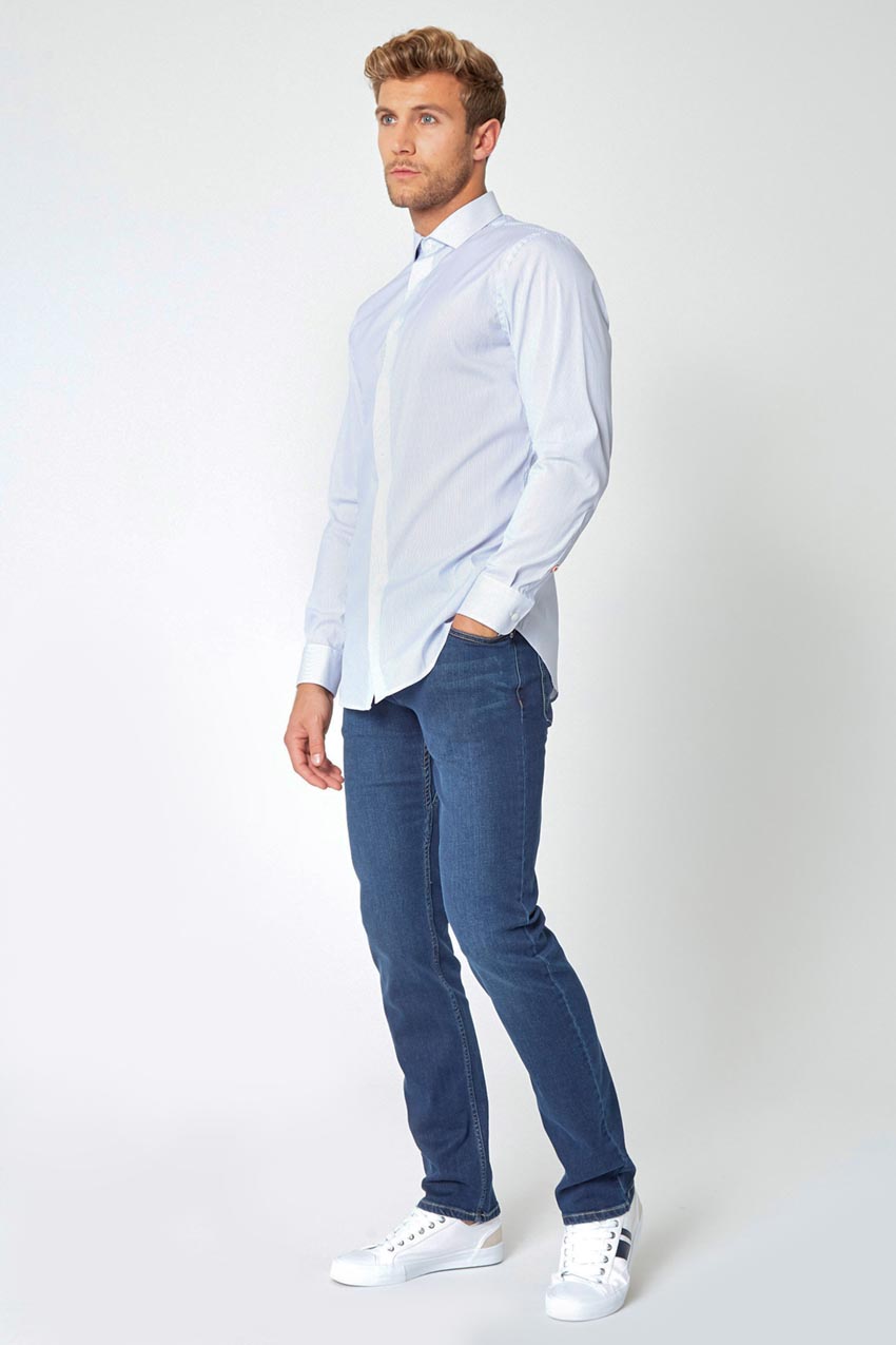 PerformFit Navigate Slim Washed Indigo Jeans