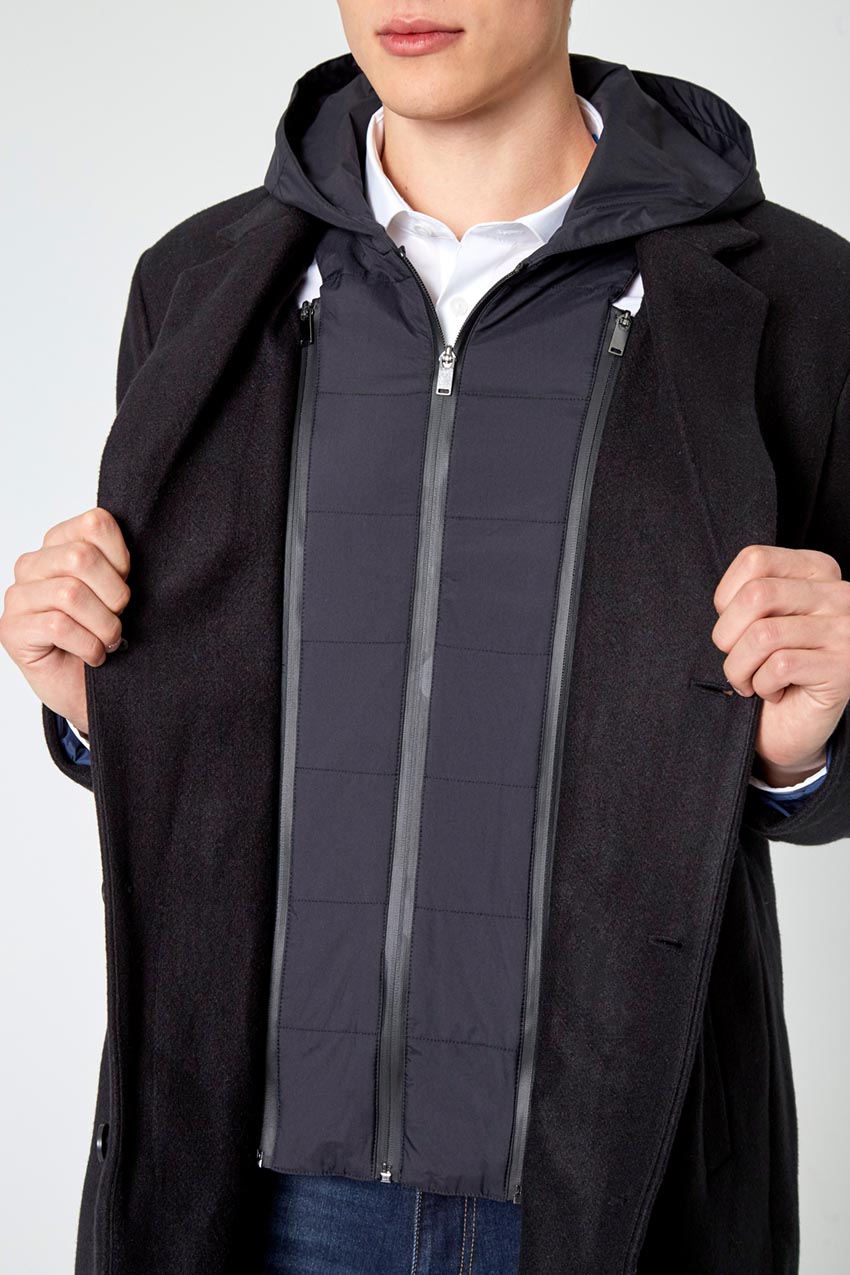 Deal Maker Overcoat with Removable Hooded Fooler