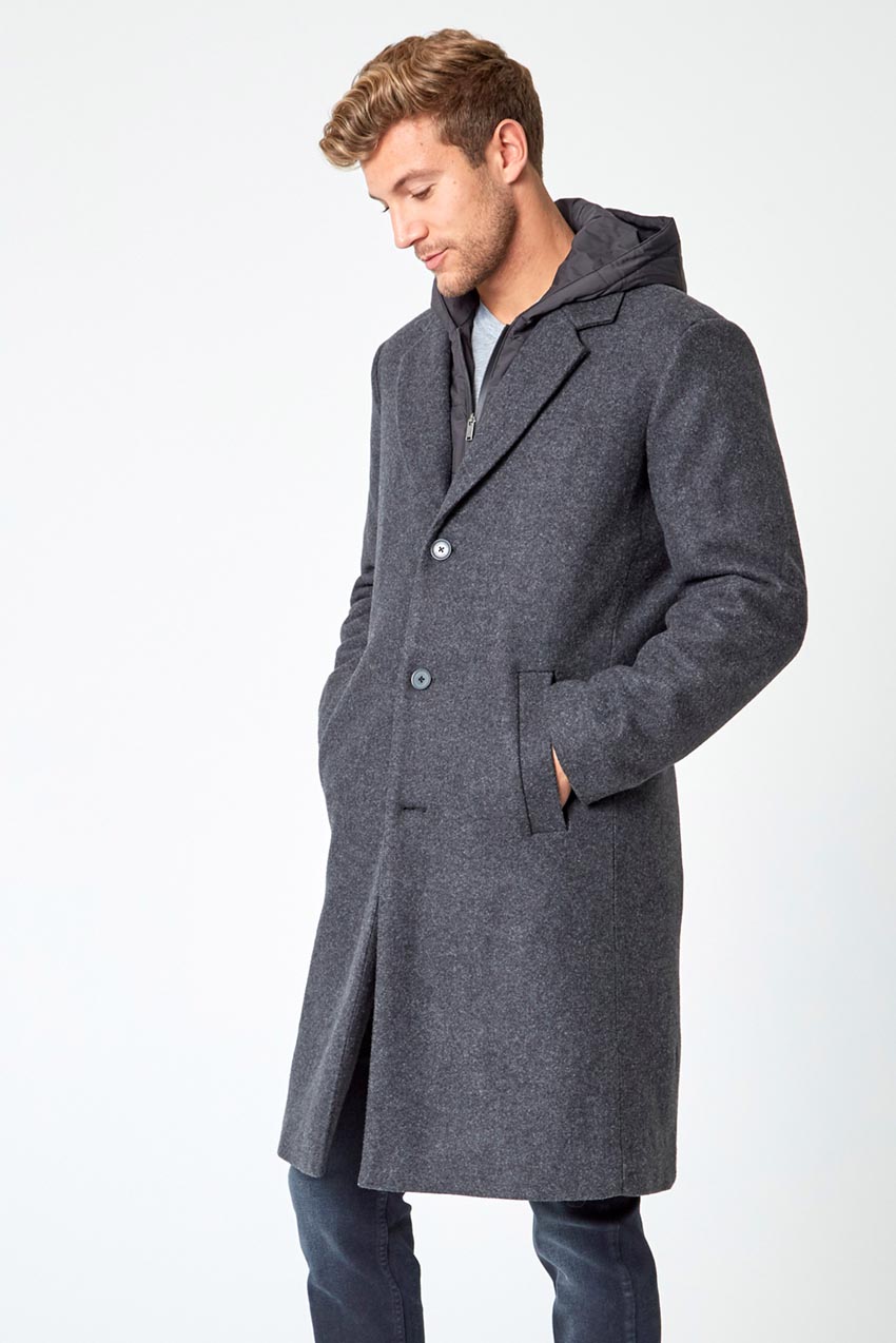 Deal Maker Overcoat with Removable Hooded Fooler