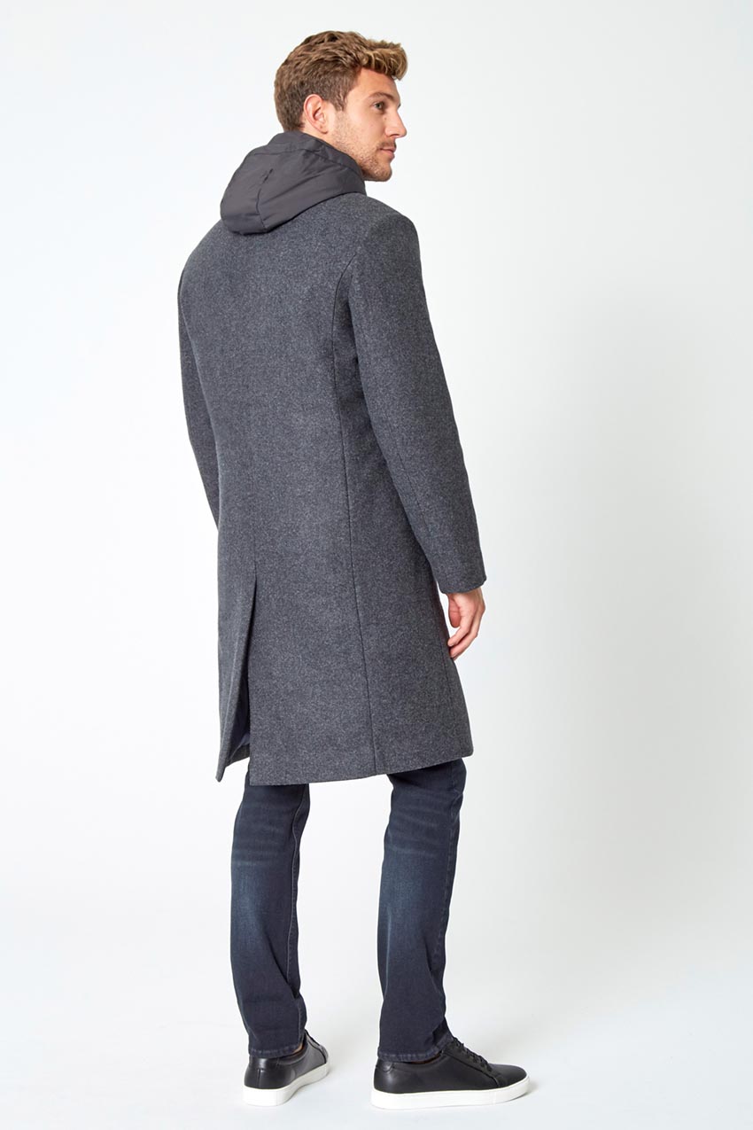 Deal Maker Overcoat with Removable Hooded Fooler