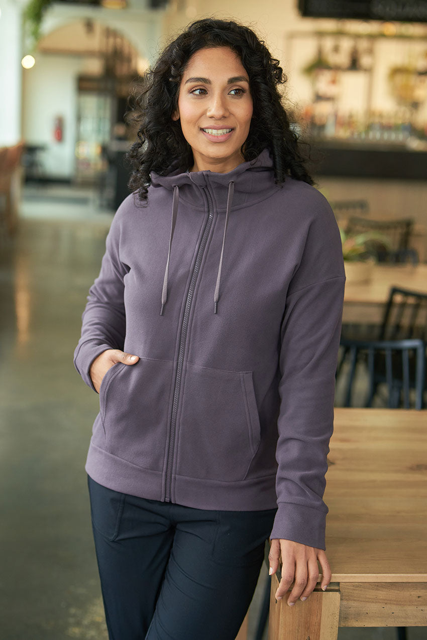 Women’s Cozy Full-Zip Velour Hoodie